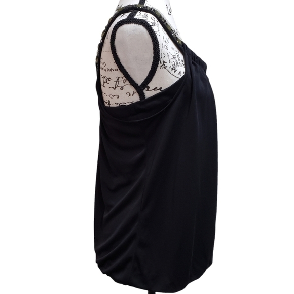 BCBGMaxAzria Embellished One Shoulder Top - Picture 2 of 6